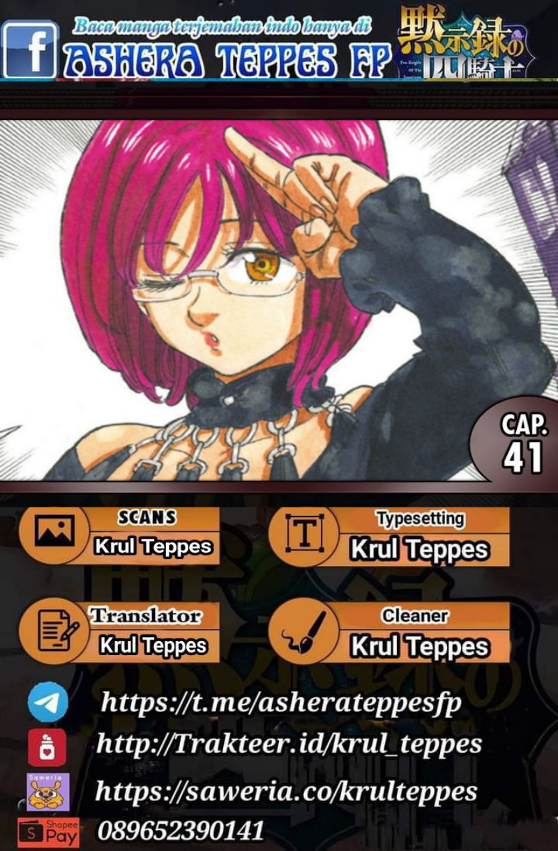 Halaman 1 dari Mokushiroku no Yonkishi Chapter 41