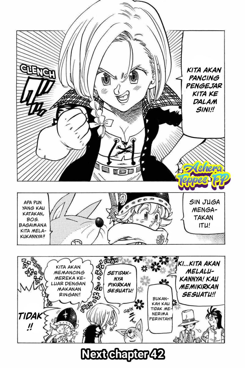 Halaman 21 dari Mokushiroku no Yonkishi Chapter 41