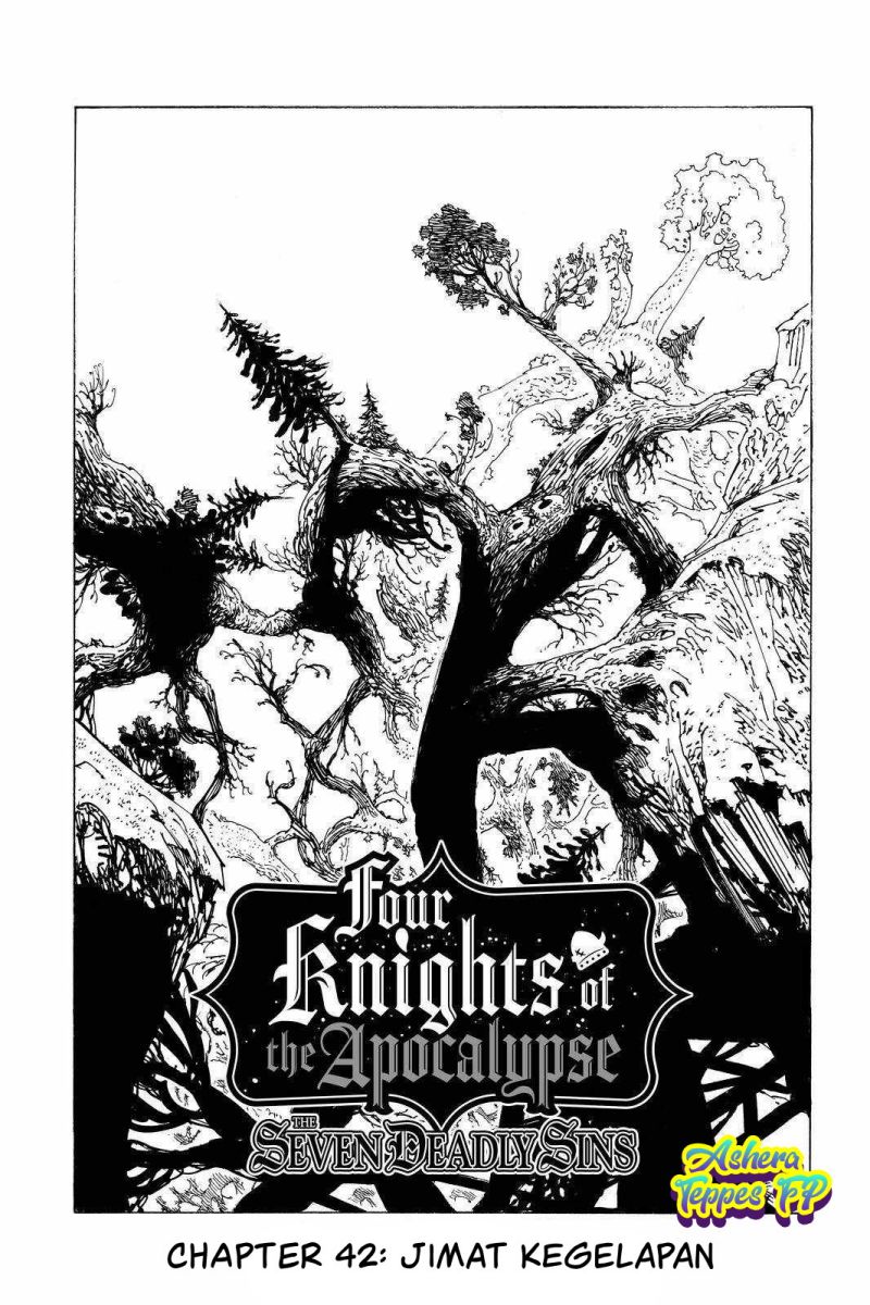 Halaman 2 dari Mokushiroku no Yonkishi Chapter 42
