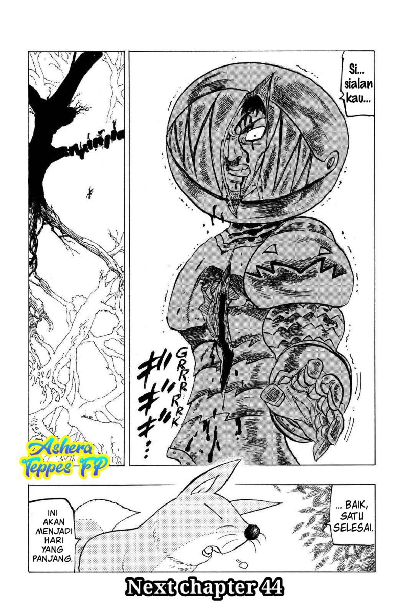 Halaman 21 dari Mokushiroku no Yonkishi Chapter 43