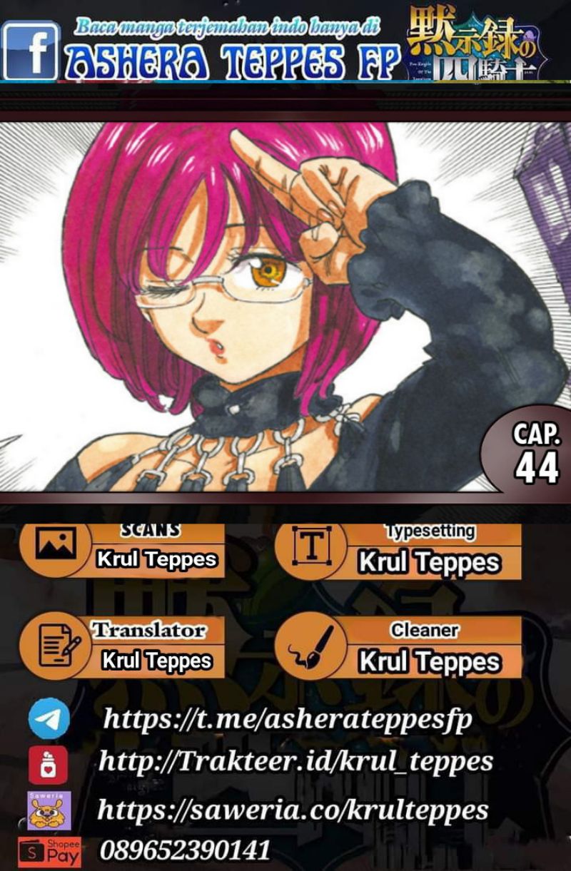 Halaman 1 dari Mokushiroku no Yonkishi Chapter 44