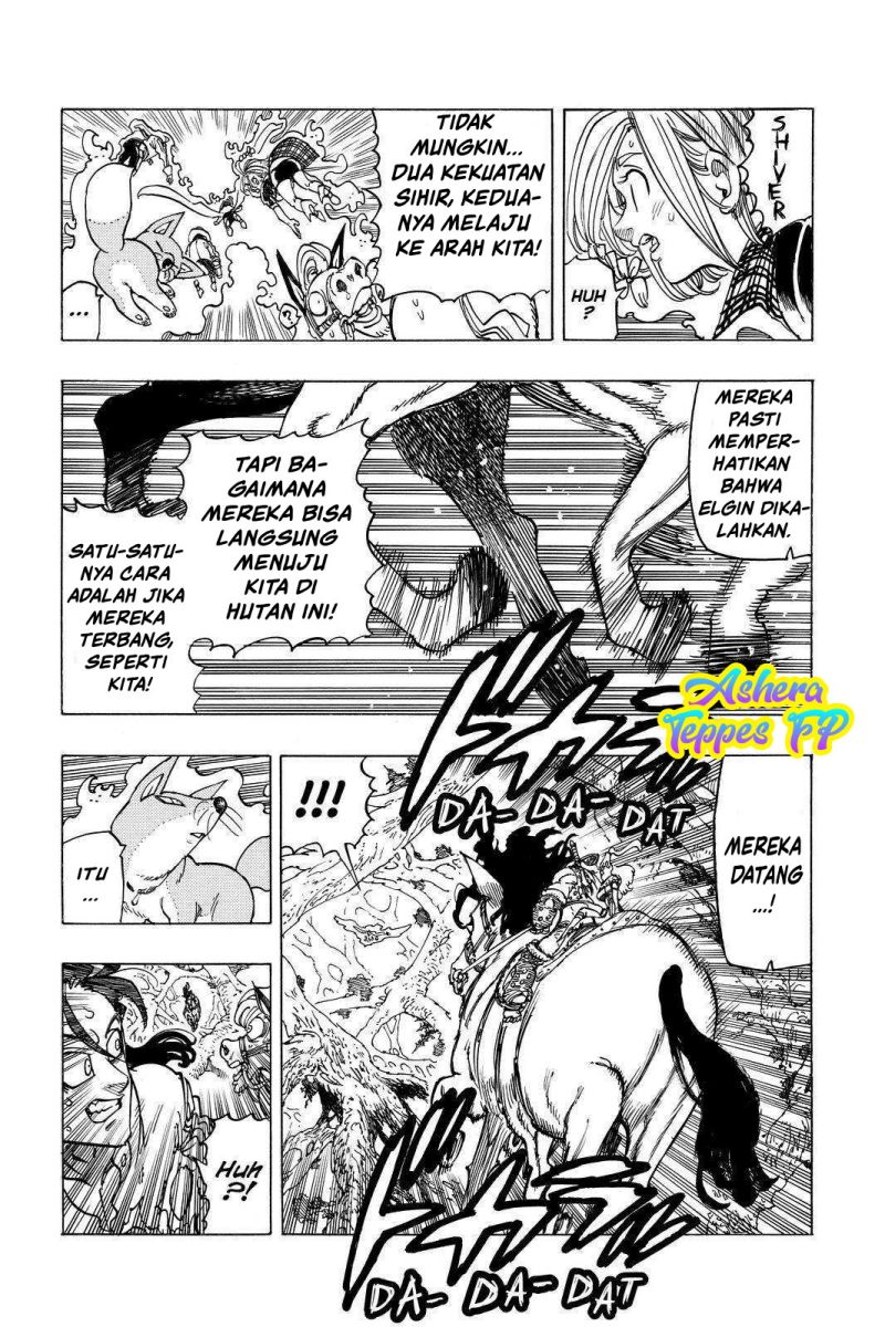 Halaman 9 dari Mokushiroku no Yonkishi Chapter 44