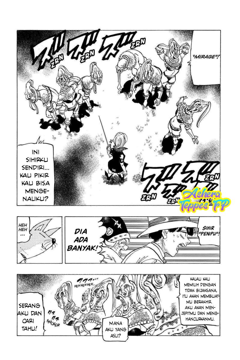 Halaman 19 dari Mokushiroku no Yonkishi Chapter 45