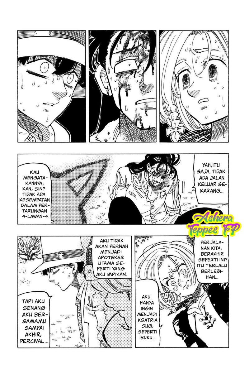 Halaman 13 dari Mokushiroku no Yonkishi Chapter 47