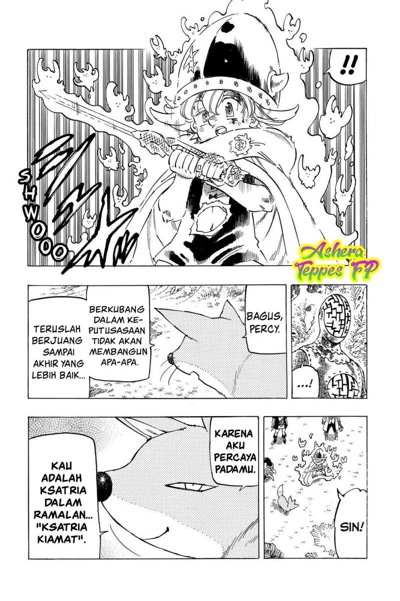 Halaman 15 dari Mokushiroku no Yonkishi Chapter 47