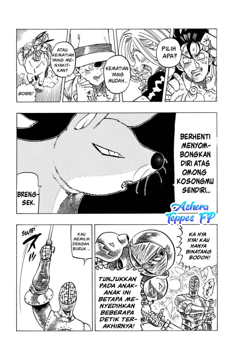 Halaman 9 dari Mokushiroku no Yonkishi Chapter 48