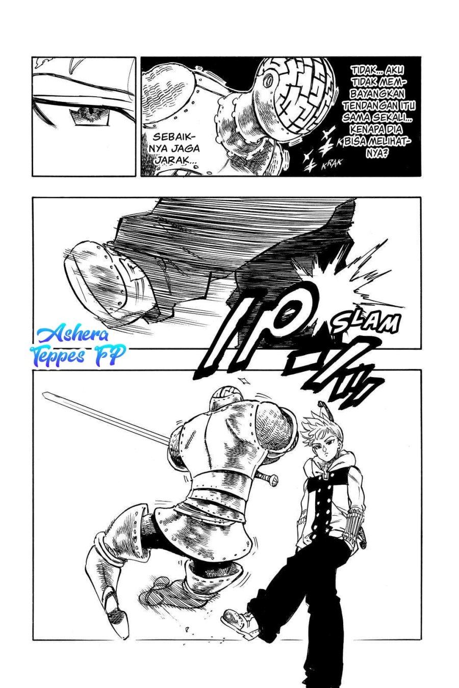 Halaman 14 dari Mokushiroku no Yonkishi Chapter 49