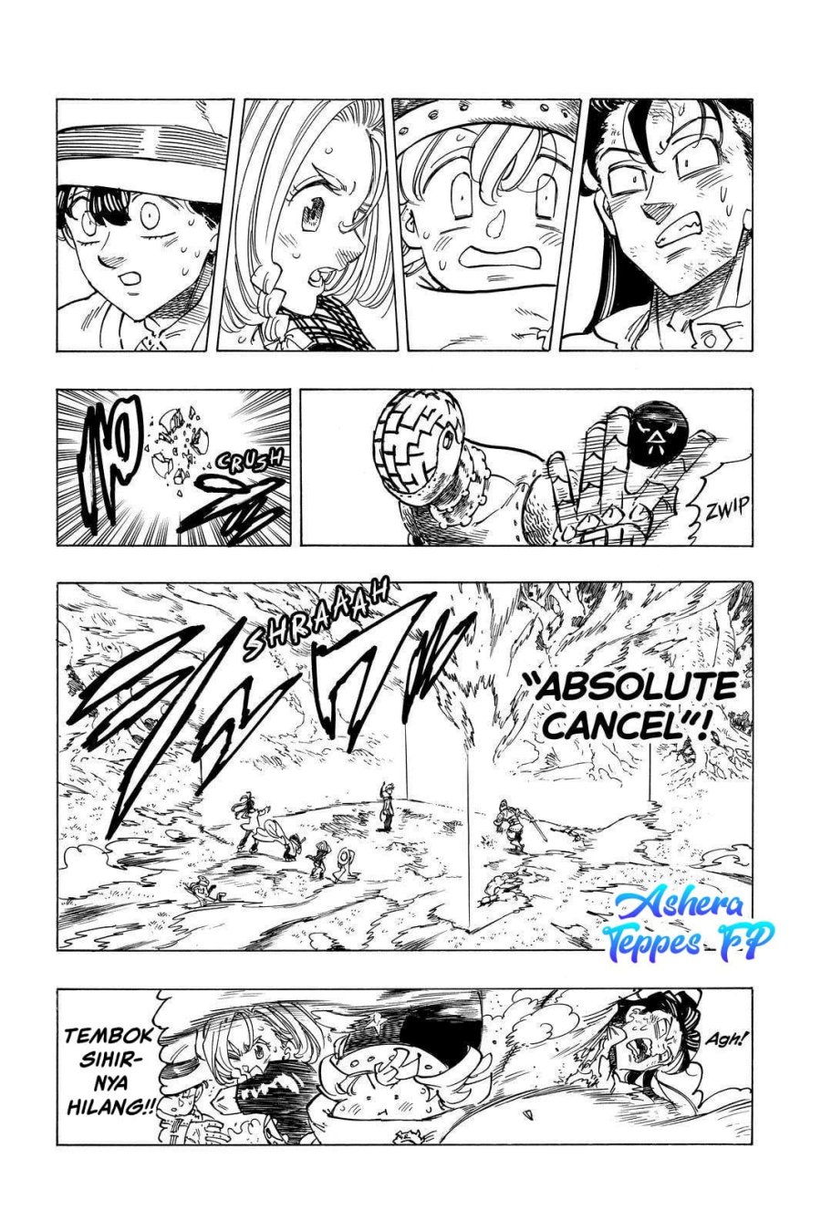 Halaman 18 dari Mokushiroku no Yonkishi Chapter 49