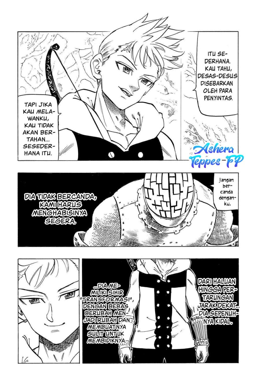 Halaman 6 dari Mokushiroku no Yonkishi Chapter 49