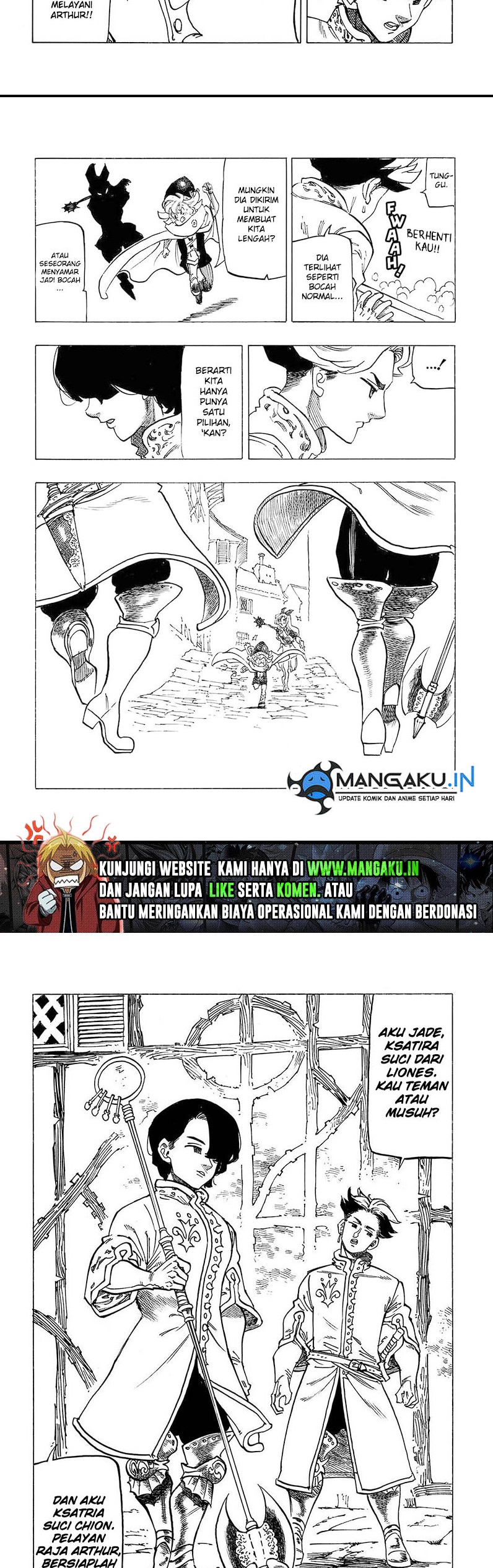 Halaman 7 dari Mokushiroku no Yonkishi Chapter 53