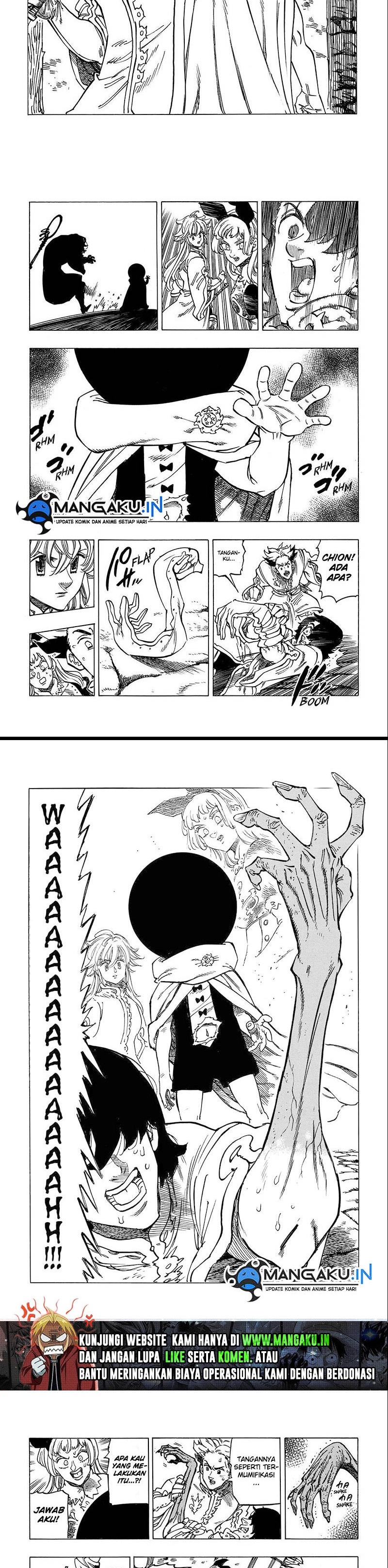 Halaman 3 dari Mokushiroku no Yonkishi Chapter 55