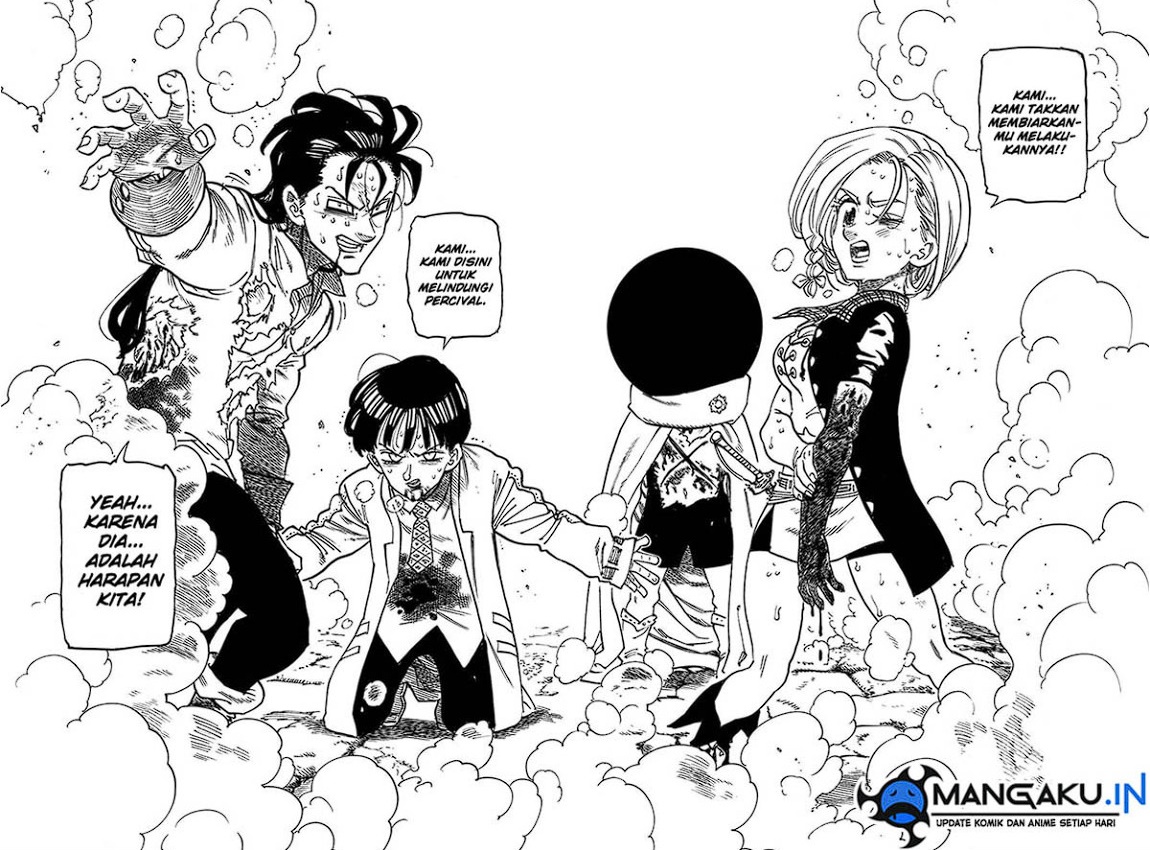Halaman 7 dari Mokushiroku no Yonkishi Chapter 55