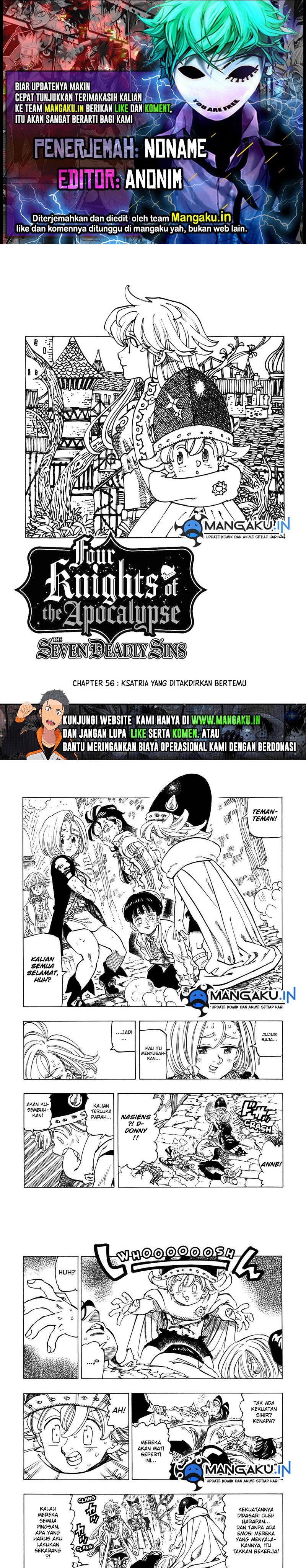 Halaman 1 dari Mokushiroku no Yonkishi Chapter 56
