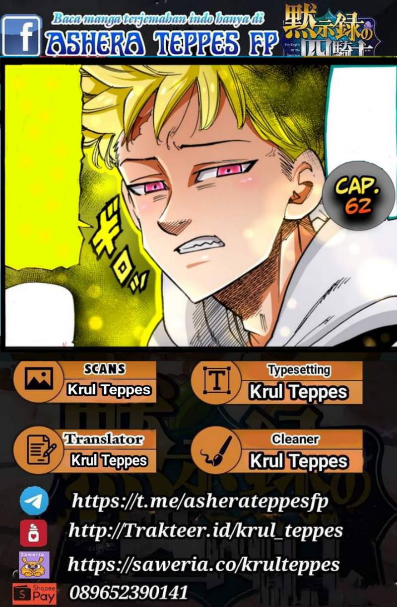 Halaman 1 dari Mokushiroku no Yonkishi Chapter 62