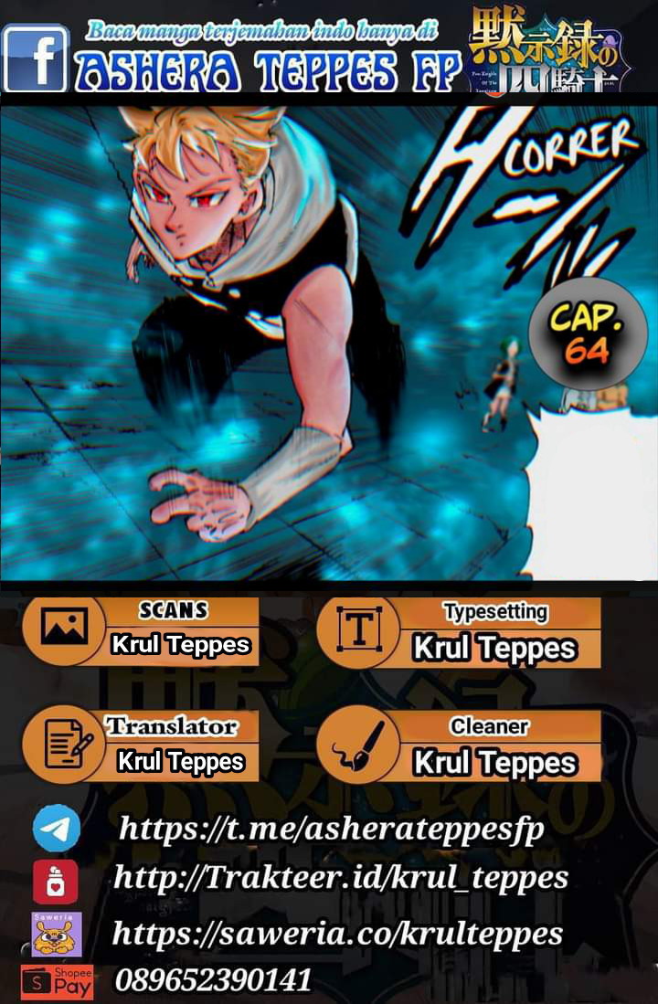 Halaman 1 dari Mokushiroku no Yonkishi Chapter 64