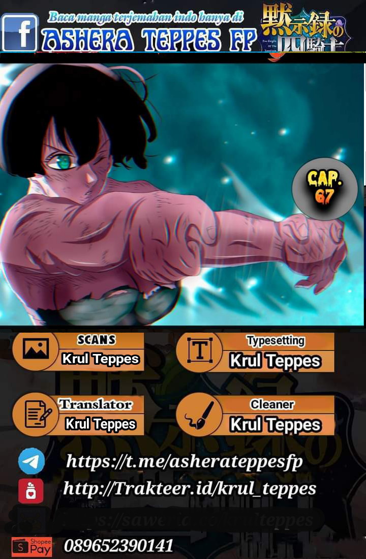 Halaman 1 dari Mokushiroku no Yonkishi Chapter 67