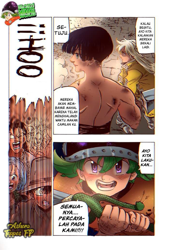Halaman 10 dari Mokushiroku no Yonkishi Chapter 69
