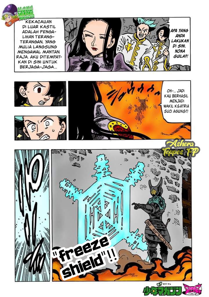Halaman 10 dari Mokushiroku no Yonkishi Chapter 70