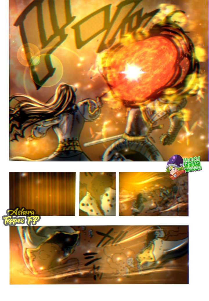 Halaman 18 dari Mokushiroku no Yonkishi Chapter 70