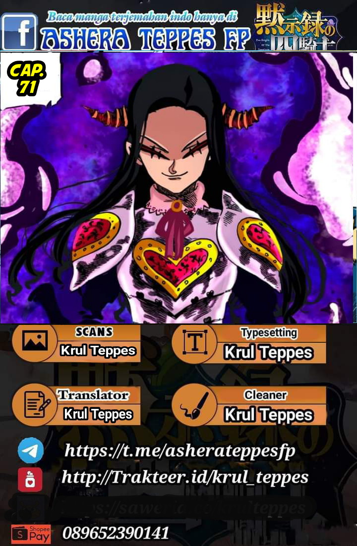 Halaman 1 dari Mokushiroku no Yonkishi Chapter 71
