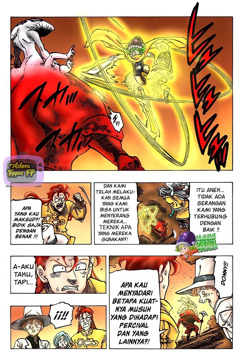Halaman 9 dari Mokushiroku no Yonkishi Chapter 73