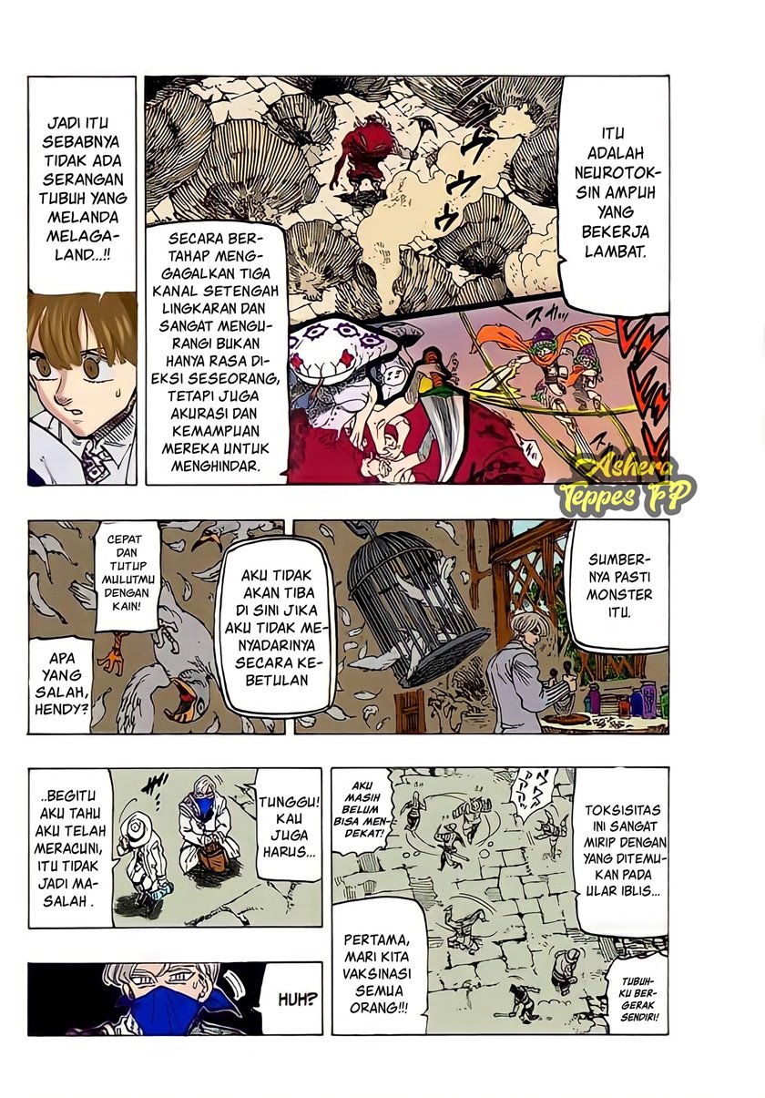 Halaman 10 dari Mokushiroku no Yonkishi Chapter 74
