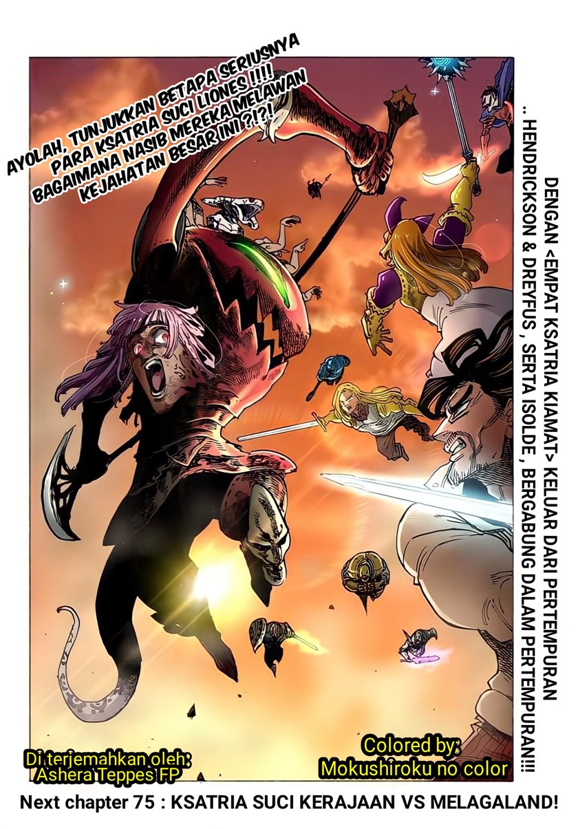 Halaman 20 dari Mokushiroku no Yonkishi Chapter 74