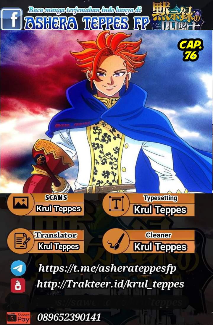 Halaman 1 dari Mokushiroku no Yonkishi Chapter 76