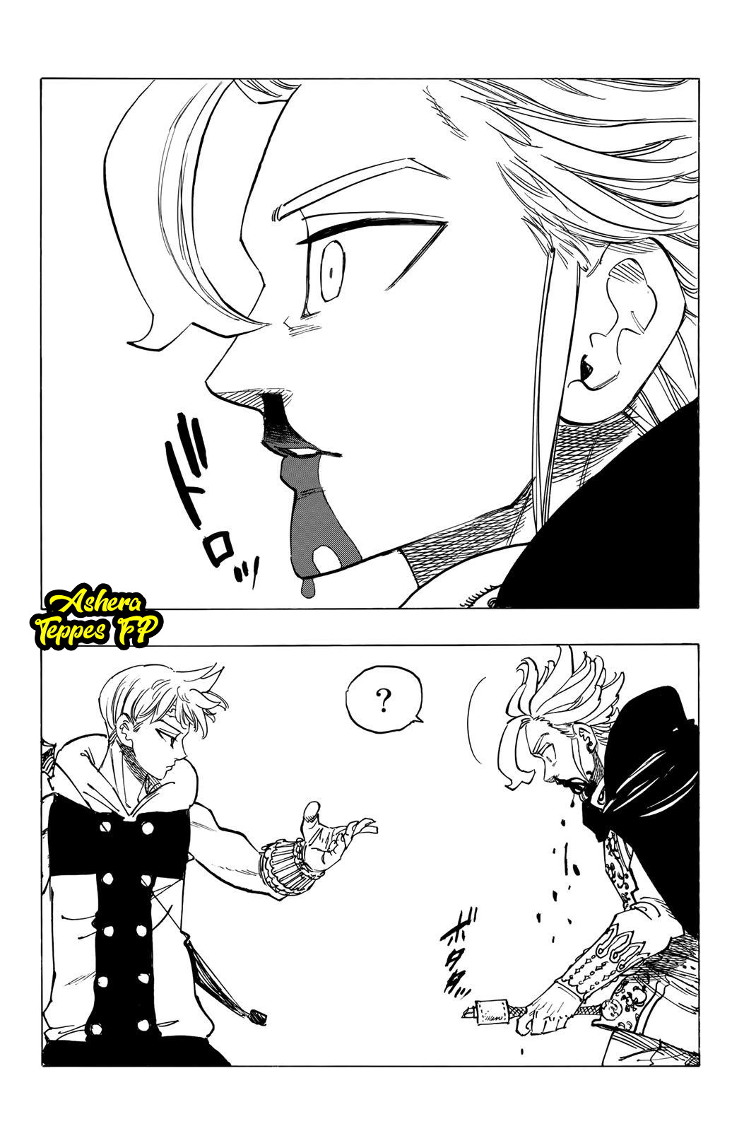 Halaman 10 dari Mokushiroku no Yonkishi Chapter 79