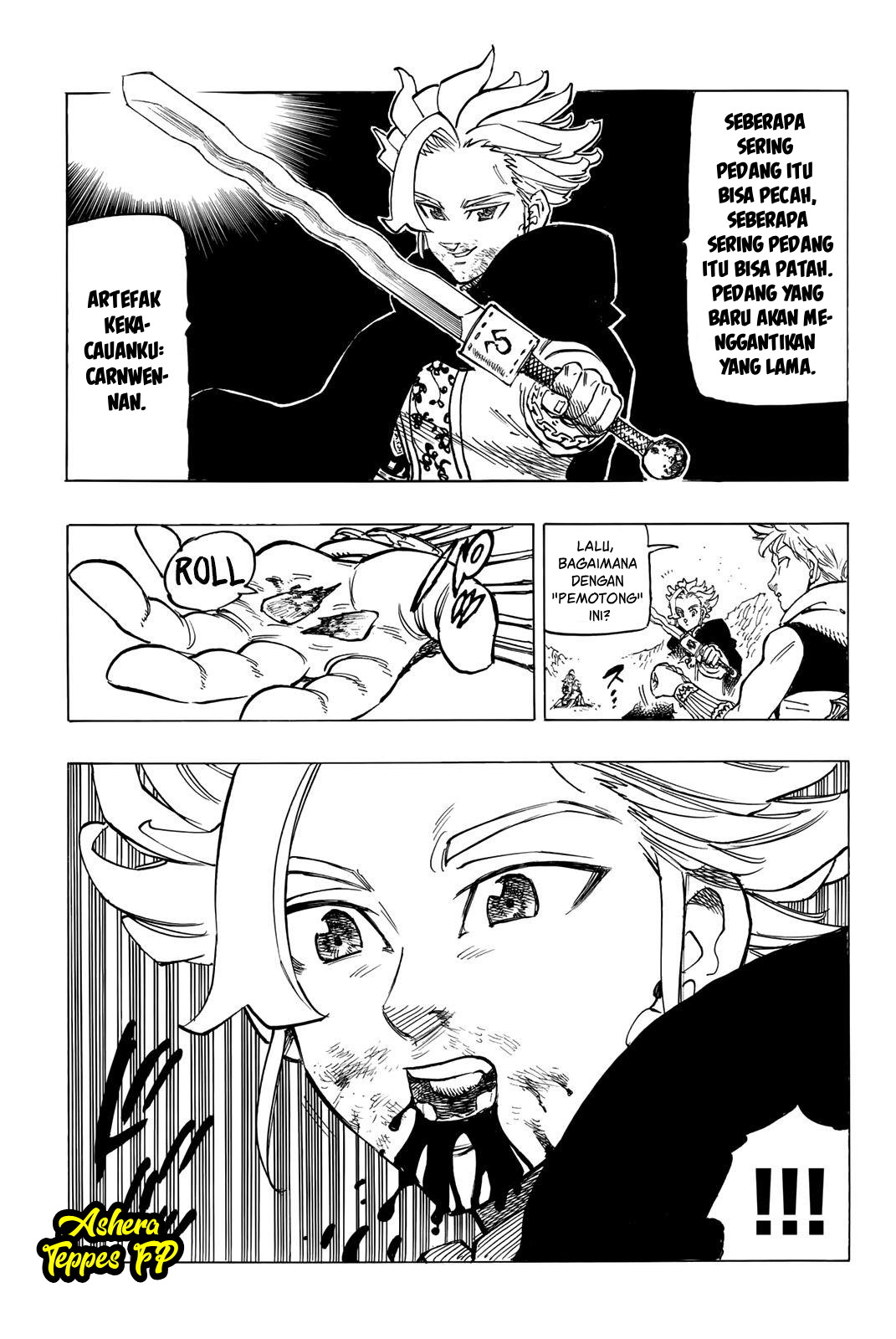 Halaman 15 dari Mokushiroku no Yonkishi Chapter 79