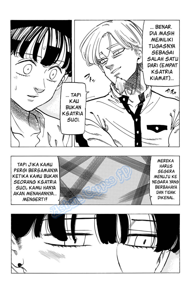 Halaman 11 dari Mokushiroku no Yonkishi Chapter 82