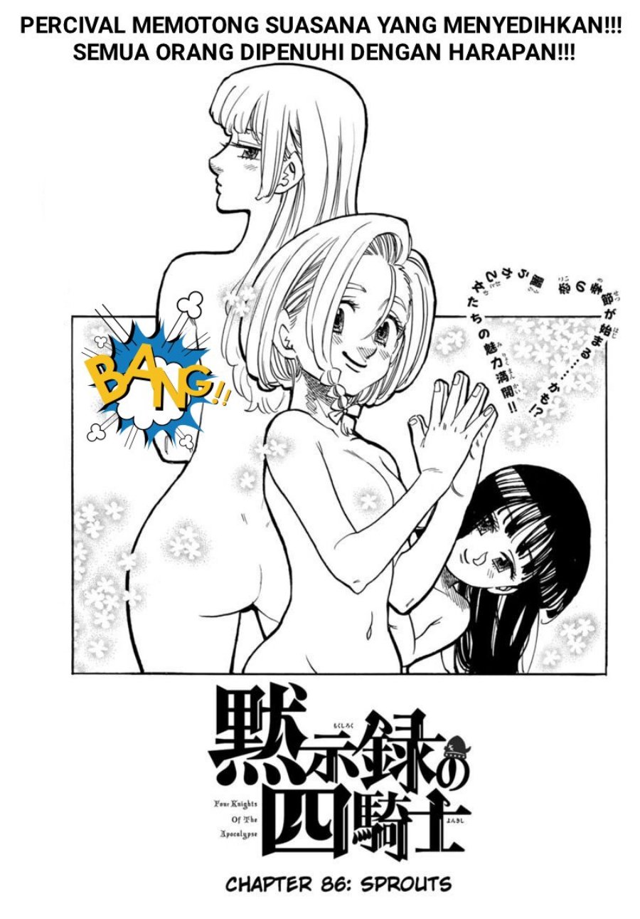 Halaman 1 dari Mokushiroku no Yonkishi Chapter 86