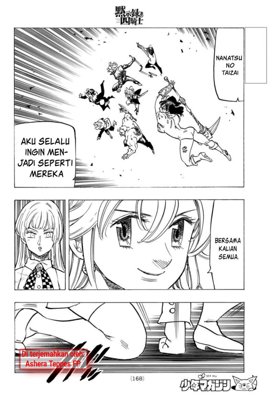 Halaman 14 dari Mokushiroku no Yonkishi Chapter 86