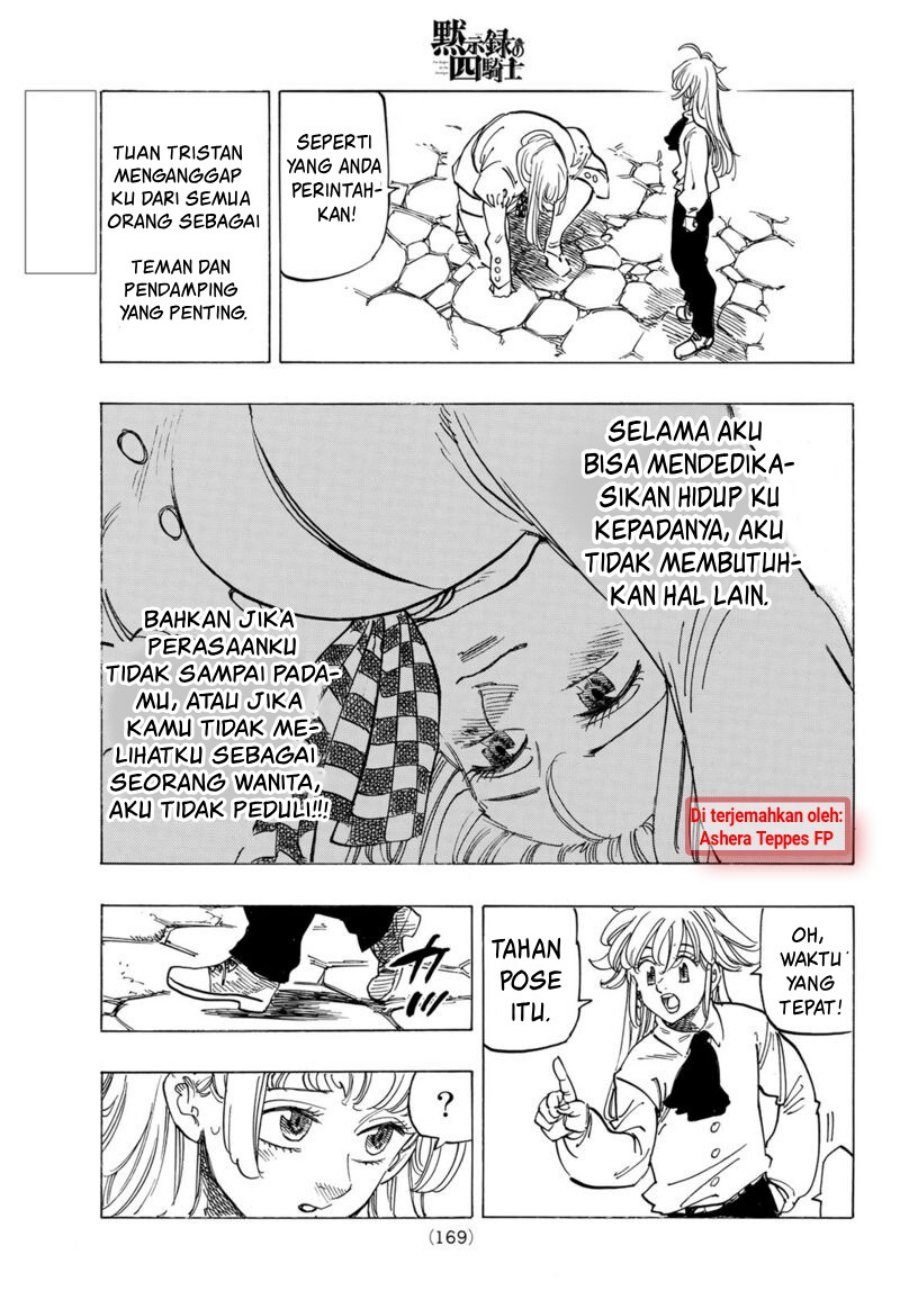 Halaman 15 dari Mokushiroku no Yonkishi Chapter 86
