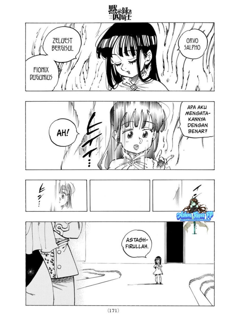 Halaman 10 dari Mokushiroku no Yonkishi Chapter 90
