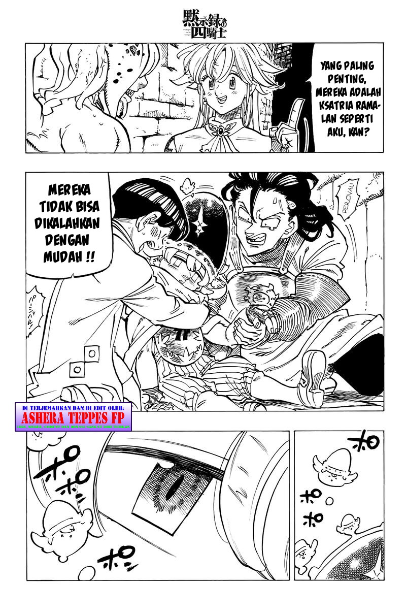 Halaman 15 dari Mokushiroku no Yonkishi Chapter 97