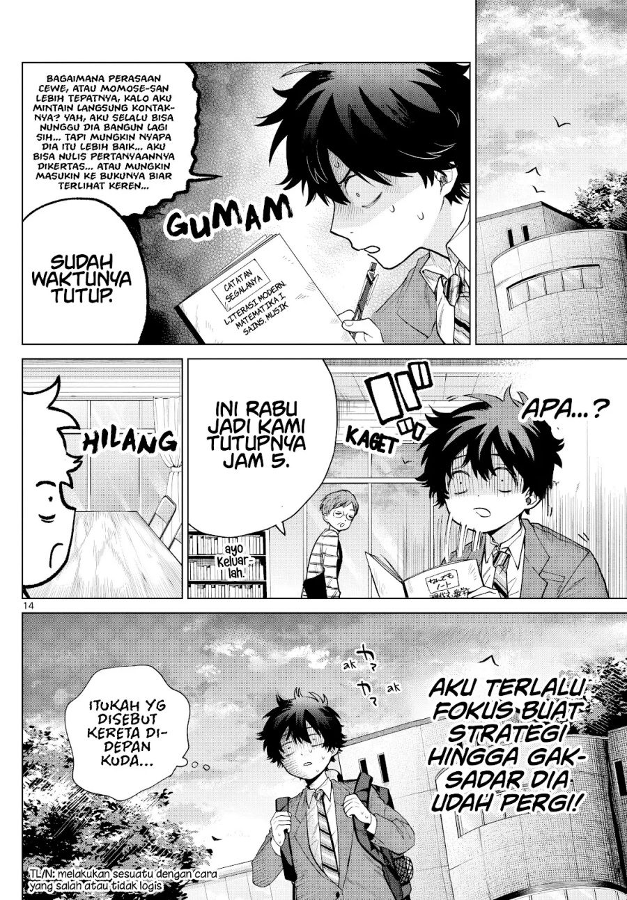 Halaman 15 dari Momose Akira no Hatsukoi Hatan-chuu. Chapter 15