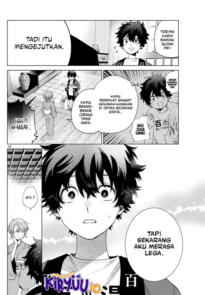 Halaman 15 dari Momose Akira no Hatsukoi Hatan-chuu. Chapter 28