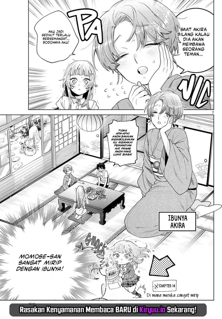 Halaman 8 dari Momose Akira no Hatsukoi Hatan-chuu. Chapter 28