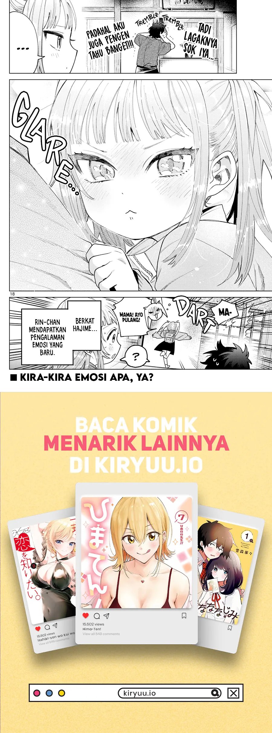 Halaman 19 dari Momose Akira no Hatsukoi Hatan-chuu. Chapter 34
