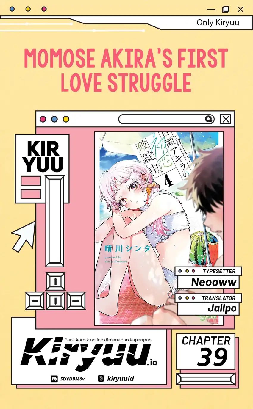 Halaman 1 dari Momose Akira no Hatsukoi Hatan-chuu. Chapter 39