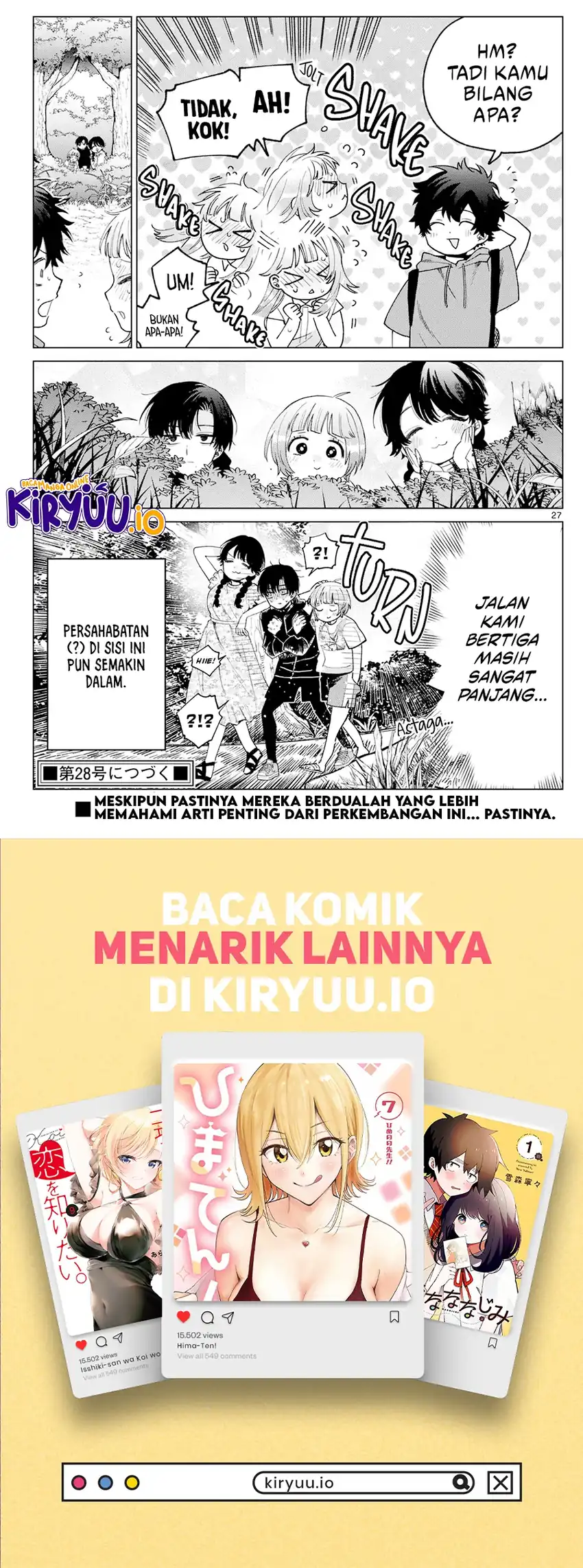 Halaman 28 dari Momose Akira no Hatsukoi Hatan-chuu. Chapter 40