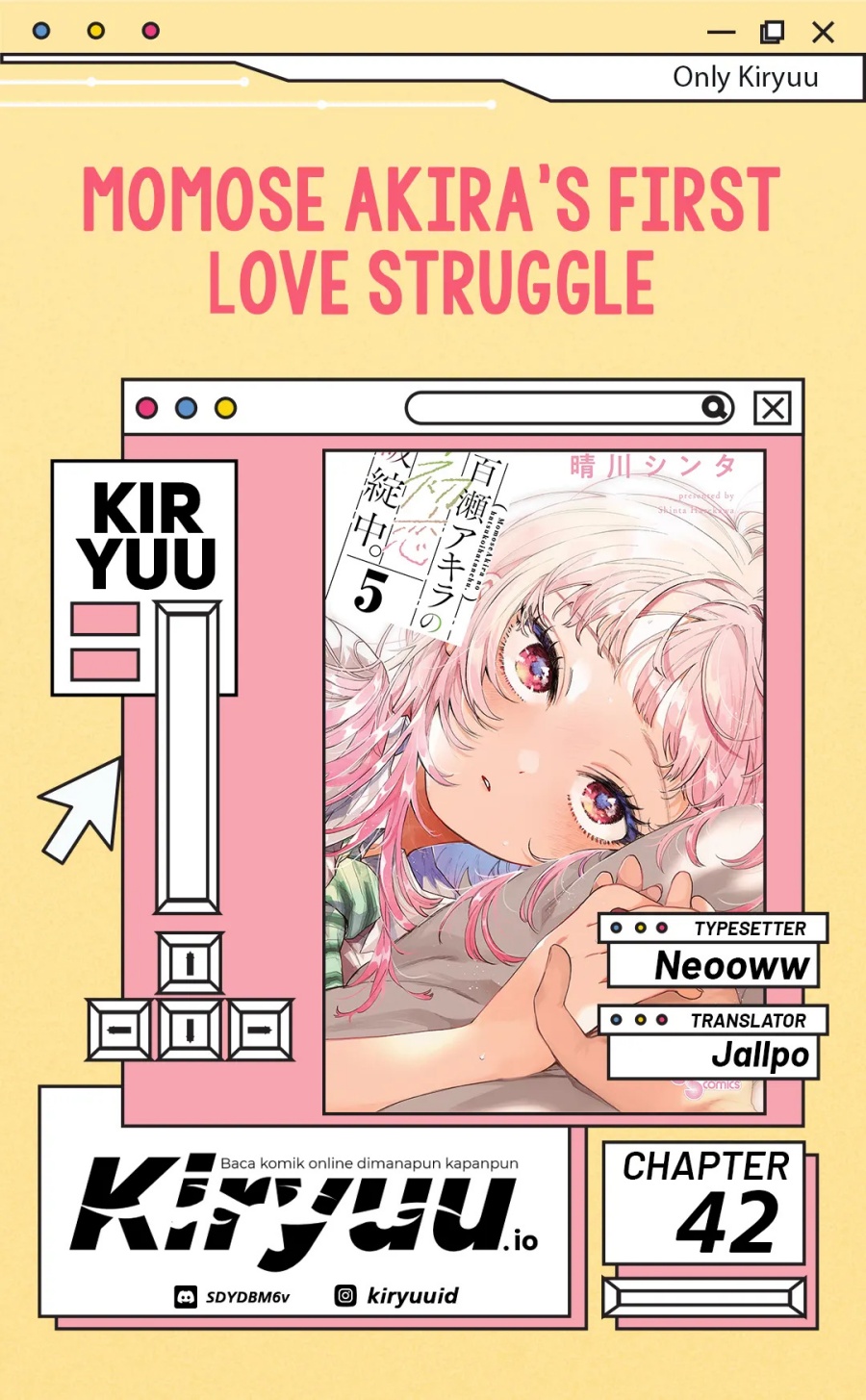 Halaman 1 dari Momose Akira no Hatsukoi Hatan-chuu. Chapter 42