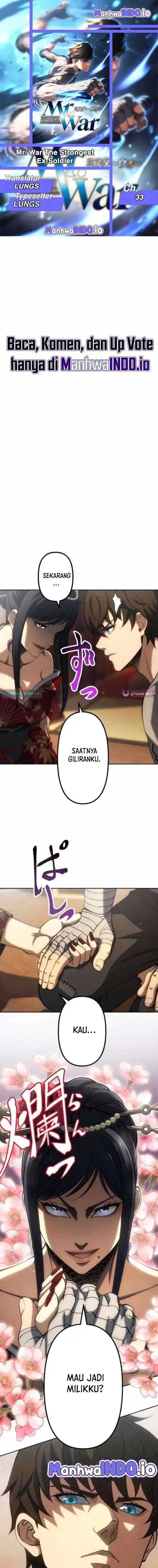 Halaman 1 dari Mr.War -Saikyou no Moto Gunjin- Chapter 33