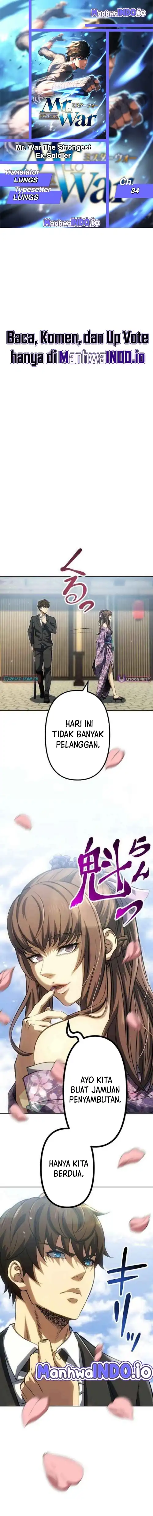 Halaman 1 dari Mr.War -Saikyou no Moto Gunjin- Chapter 34