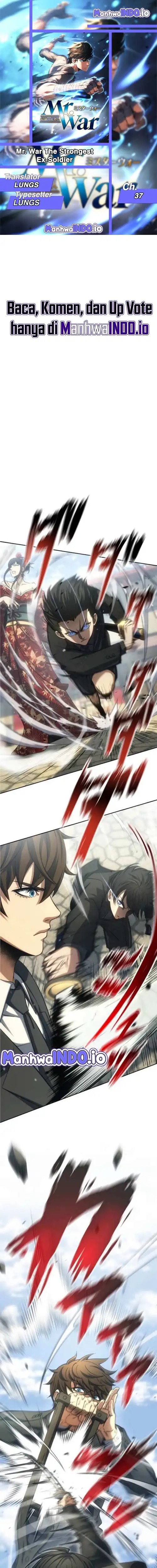 Halaman 1 dari Mr.War -Saikyou no Moto Gunjin- Chapter 37