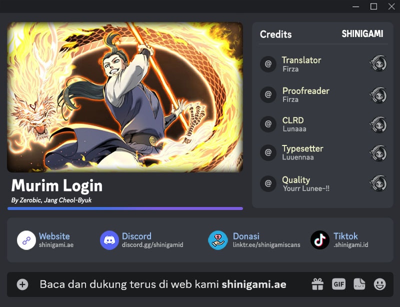 Halaman 1 dari Log-In Murim Chapter 211