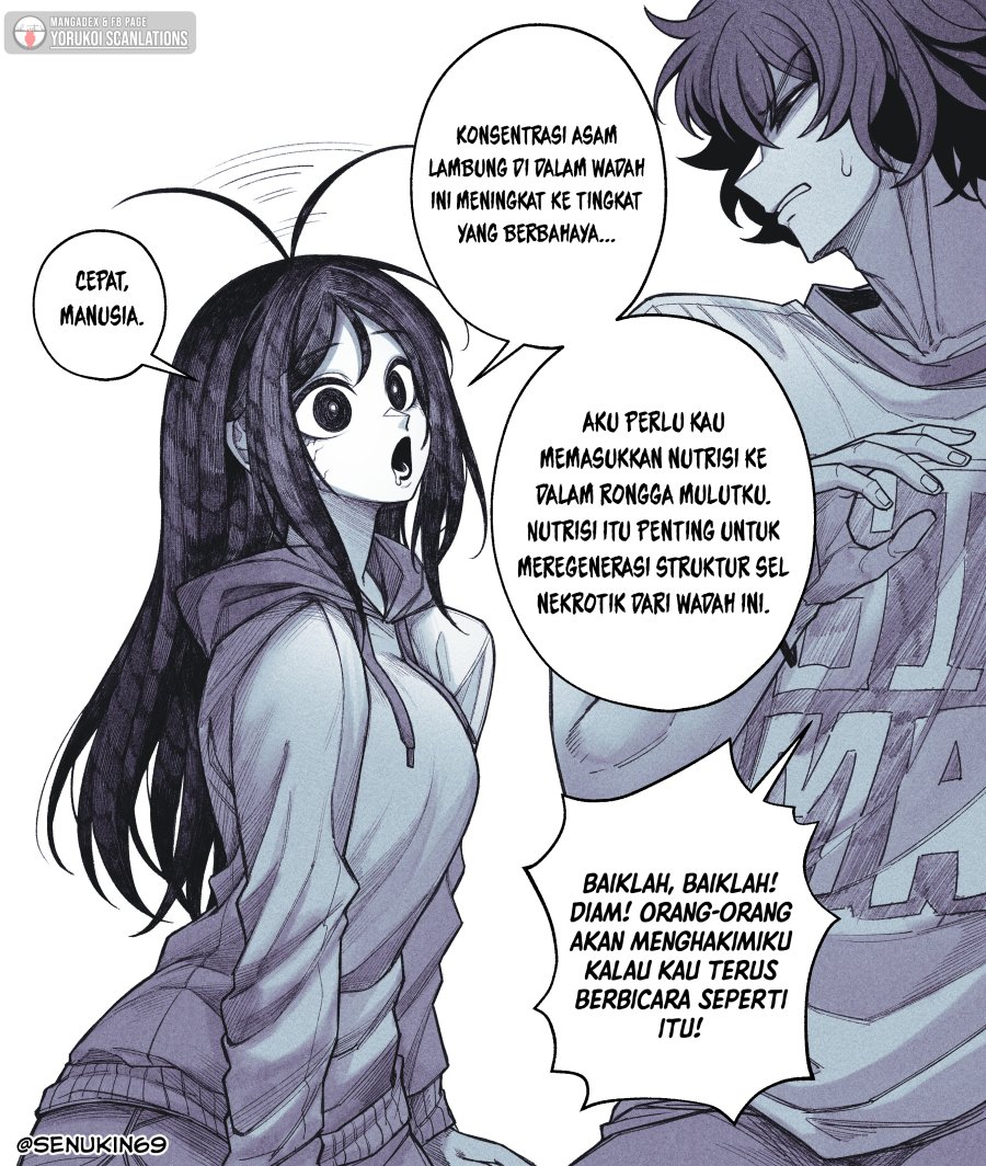 Halaman 1 dari My Co-worker Is an Eldritch X! Chapter 7.2