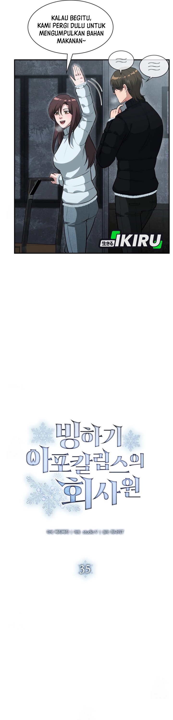 Halaman 12 dari Office Worker in the Ice Age Apocalypse Chapter 35
