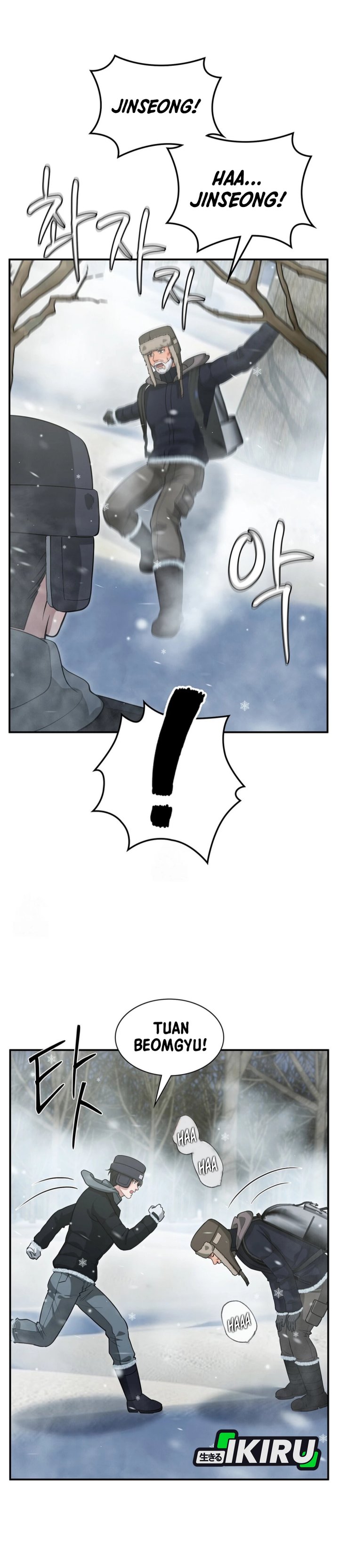 Halaman 16 dari Office Worker in the Ice Age Apocalypse Chapter 35